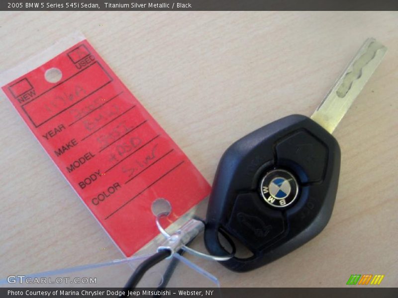 Titanium Silver Metallic / Black 2005 BMW 5 Series 545i Sedan