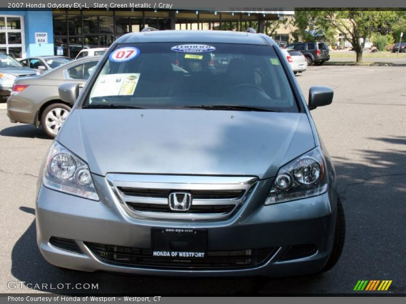 Slate Green Metallic / Gray 2007 Honda Odyssey EX-L