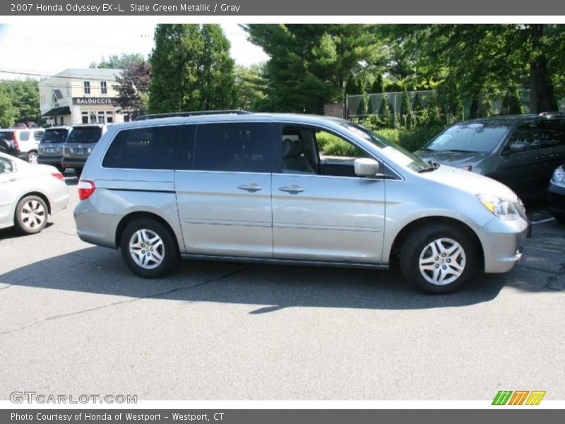 Slate Green Metallic / Gray 2007 Honda Odyssey EX-L