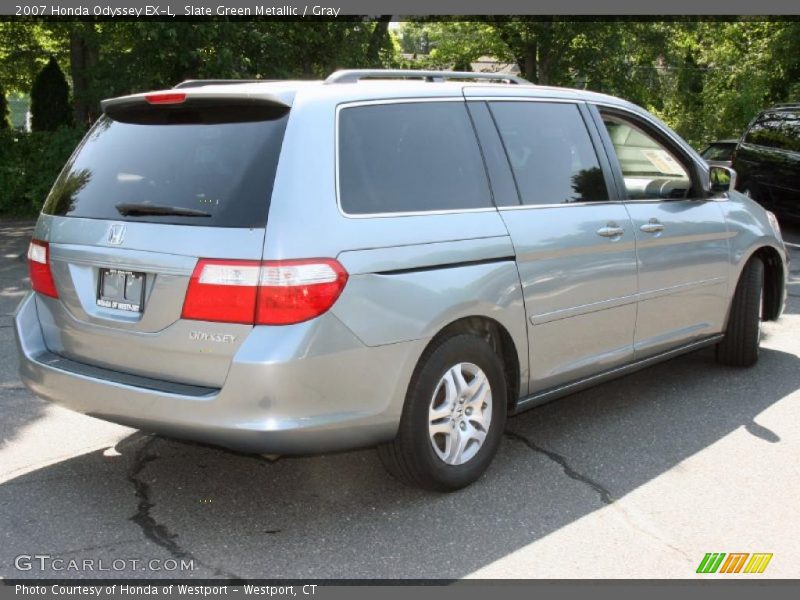 Slate Green Metallic / Gray 2007 Honda Odyssey EX-L