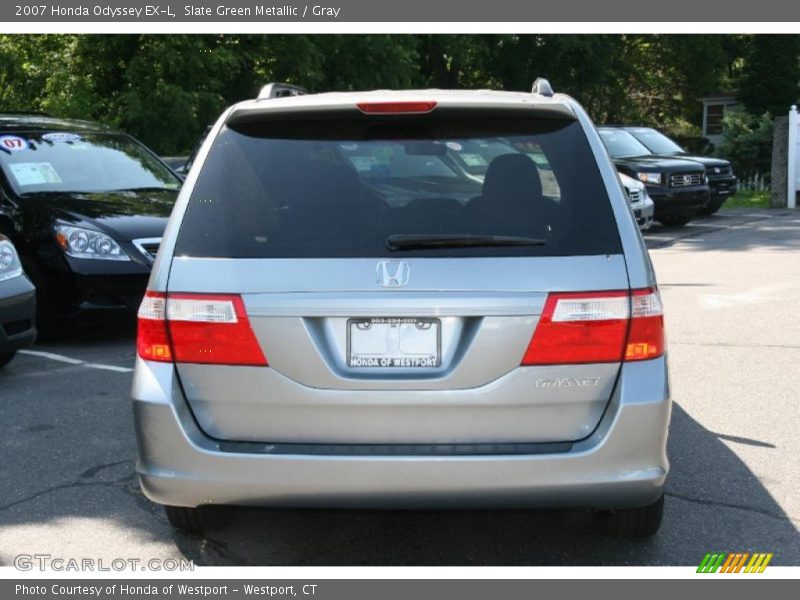 Slate Green Metallic / Gray 2007 Honda Odyssey EX-L