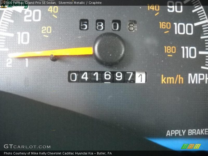 Silvermist Metallic / Graphite 2000 Pontiac Grand Prix SE Sedan