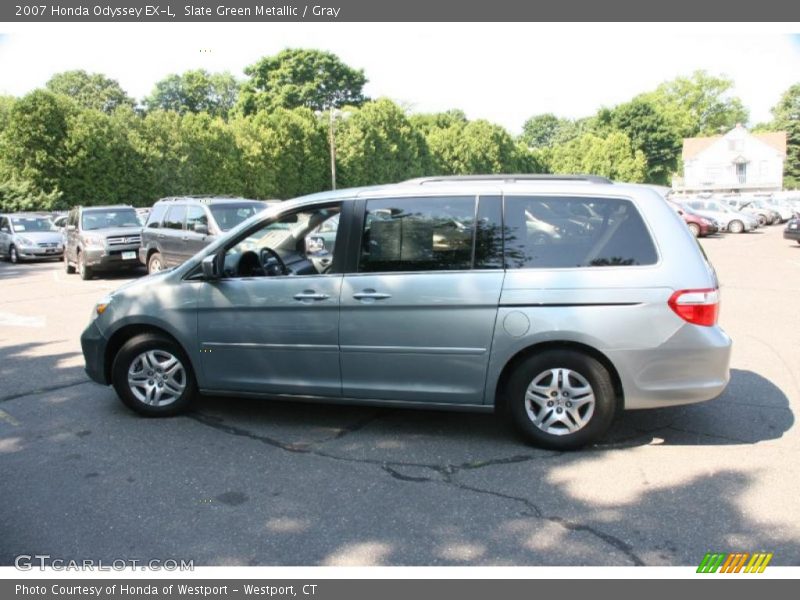 Slate Green Metallic / Gray 2007 Honda Odyssey EX-L