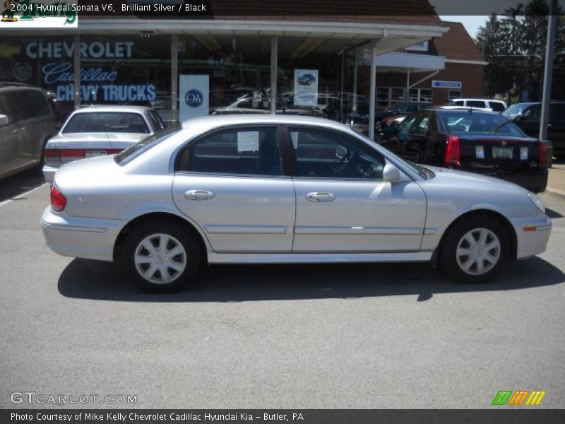 Brilliant Silver / Black 2004 Hyundai Sonata V6