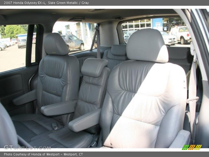 Slate Green Metallic / Gray 2007 Honda Odyssey EX-L