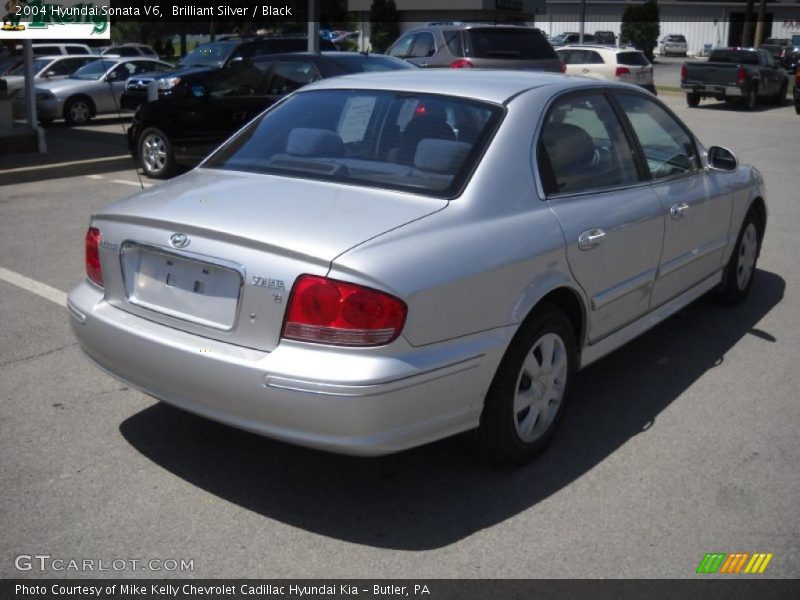 Brilliant Silver / Black 2004 Hyundai Sonata V6