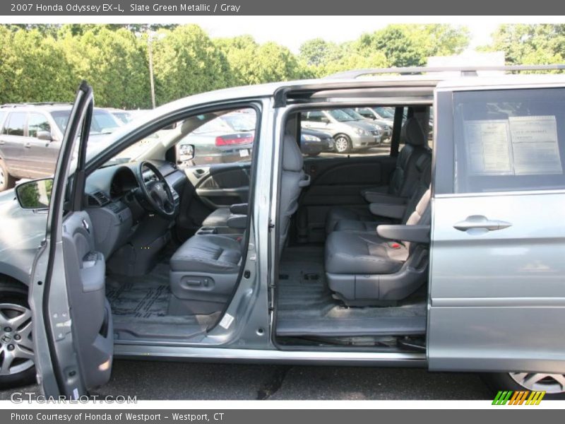 Slate Green Metallic / Gray 2007 Honda Odyssey EX-L