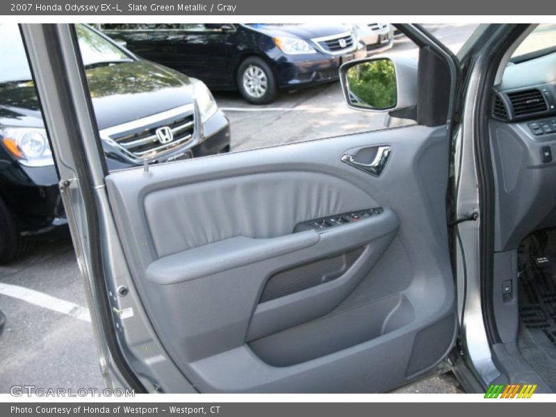 Slate Green Metallic / Gray 2007 Honda Odyssey EX-L
