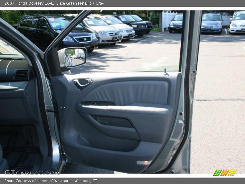 Slate Green Metallic / Gray 2007 Honda Odyssey EX-L