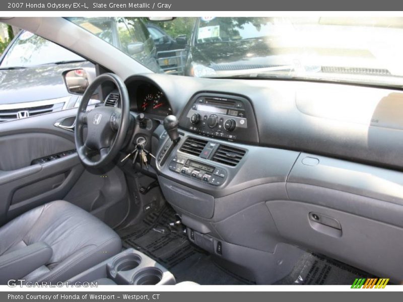 Slate Green Metallic / Gray 2007 Honda Odyssey EX-L