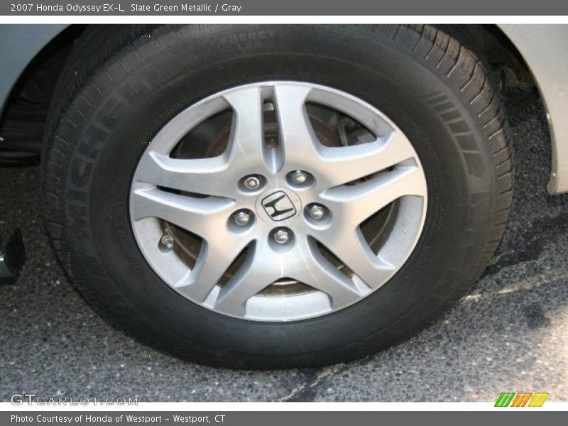 Slate Green Metallic / Gray 2007 Honda Odyssey EX-L
