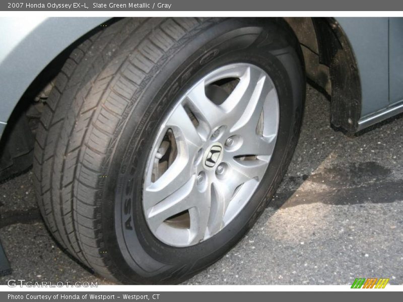 Slate Green Metallic / Gray 2007 Honda Odyssey EX-L