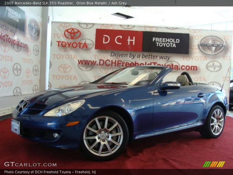 Orion Blue Metallic / Ash Grey 2005 Mercedes-Benz SLK 350 Roadster