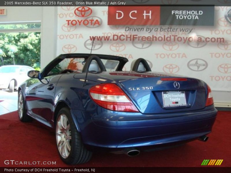 Orion Blue Metallic / Ash Grey 2005 Mercedes-Benz SLK 350 Roadster