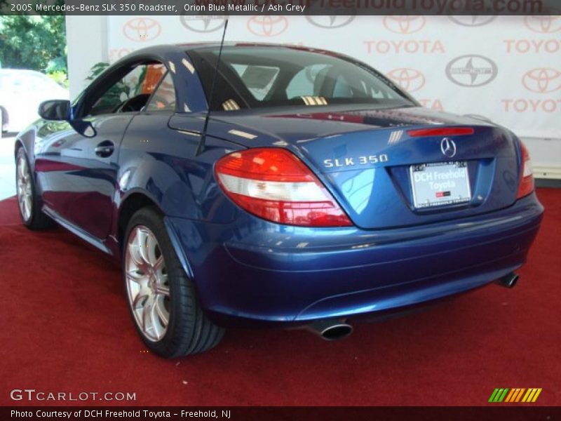 Orion Blue Metallic / Ash Grey 2005 Mercedes-Benz SLK 350 Roadster