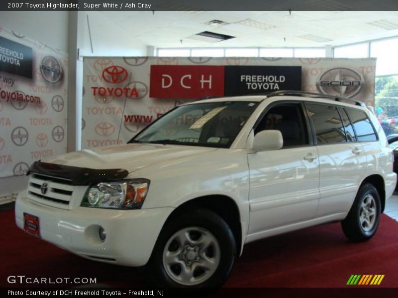 Super White / Ash Gray 2007 Toyota Highlander