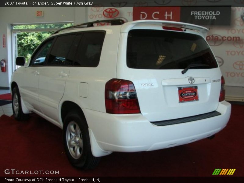Super White / Ash Gray 2007 Toyota Highlander