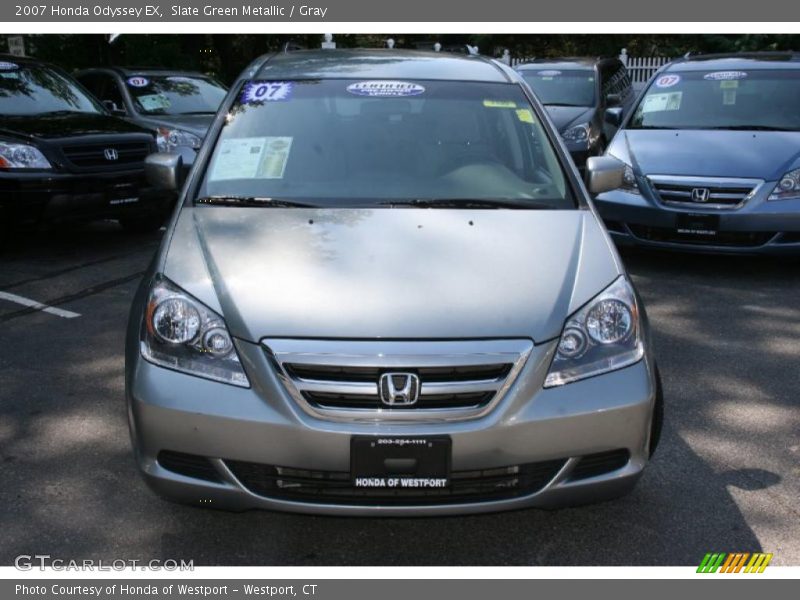 Slate Green Metallic / Gray 2007 Honda Odyssey EX
