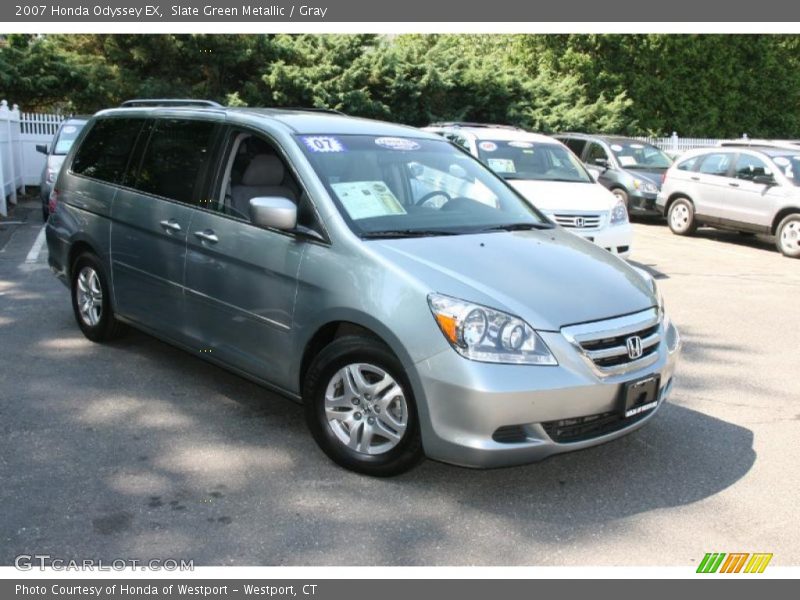 Slate Green Metallic / Gray 2007 Honda Odyssey EX