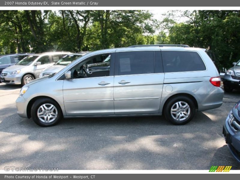 Slate Green Metallic / Gray 2007 Honda Odyssey EX