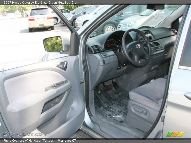 Slate Green Metallic / Gray 2007 Honda Odyssey EX