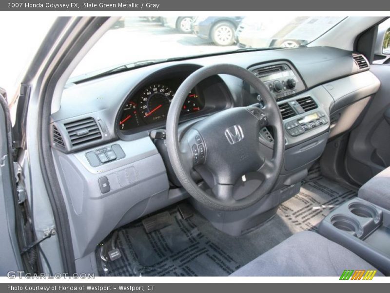 Slate Green Metallic / Gray 2007 Honda Odyssey EX