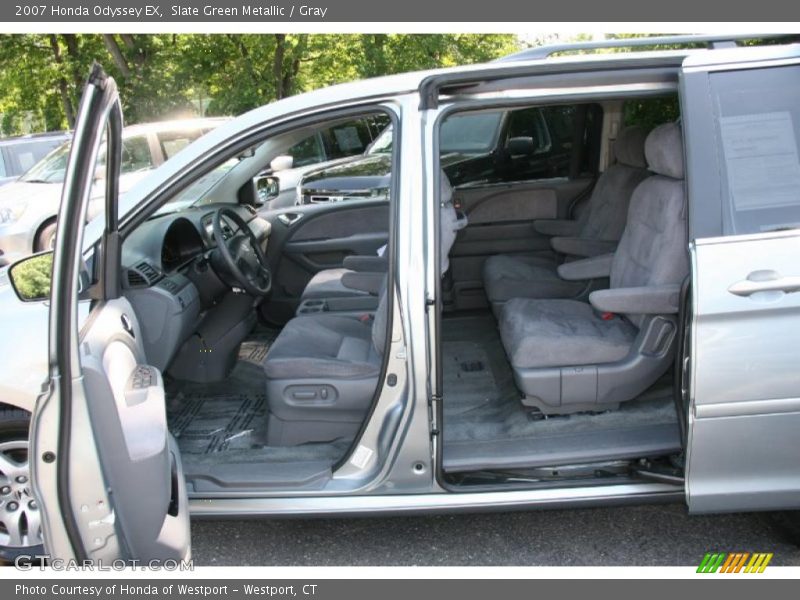 Slate Green Metallic / Gray 2007 Honda Odyssey EX