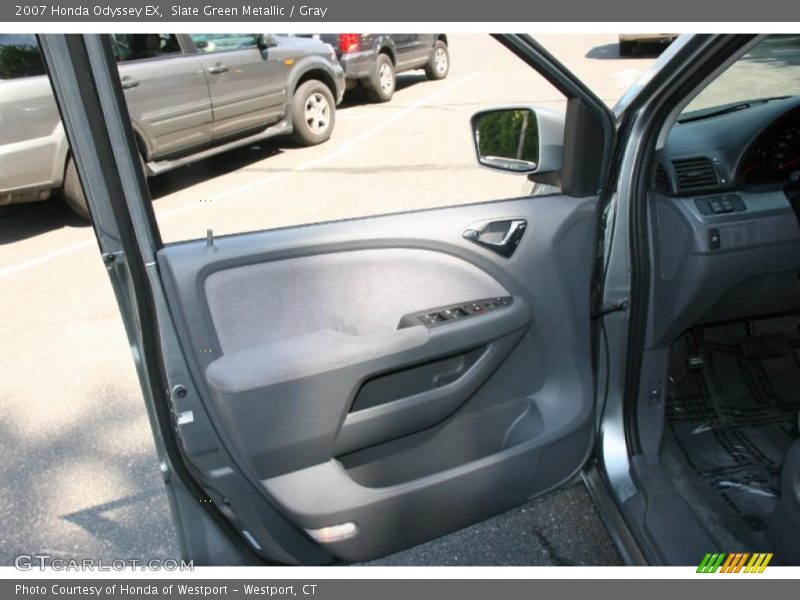 Slate Green Metallic / Gray 2007 Honda Odyssey EX