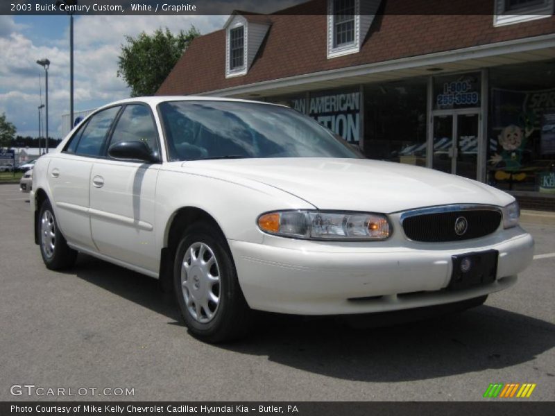White / Graphite 2003 Buick Century Custom