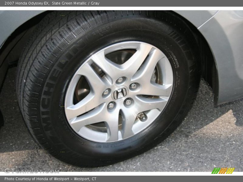 Slate Green Metallic / Gray 2007 Honda Odyssey EX