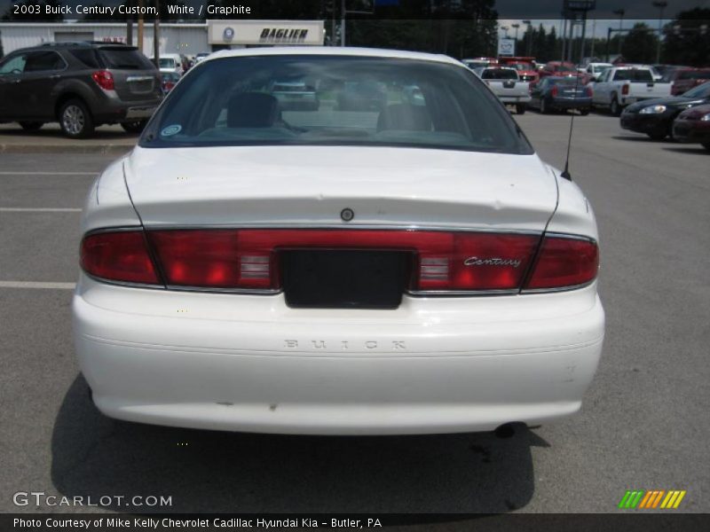 White / Graphite 2003 Buick Century Custom