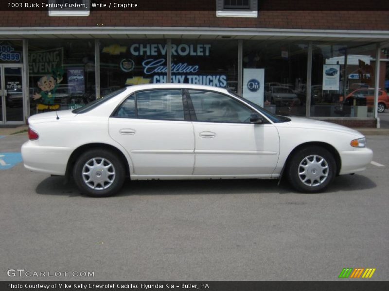 White / Graphite 2003 Buick Century Custom