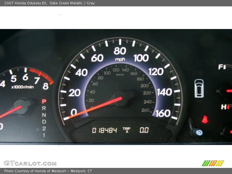 Slate Green Metallic / Gray 2007 Honda Odyssey EX