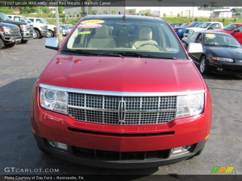 Vivid Red Metallic / Medium Camel 2007 Lincoln MKX AWD