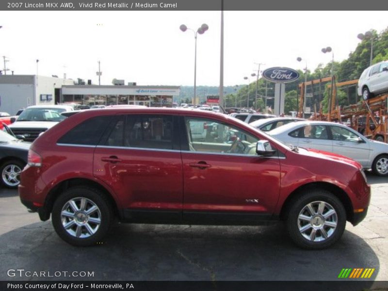 Vivid Red Metallic / Medium Camel 2007 Lincoln MKX AWD