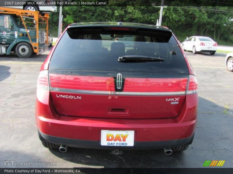 Vivid Red Metallic / Medium Camel 2007 Lincoln MKX AWD