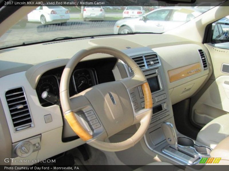 Vivid Red Metallic / Medium Camel 2007 Lincoln MKX AWD
