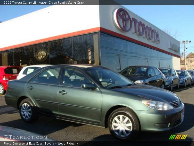 Aspen Green Pearl / Stone Gray 2006 Toyota Camry LE