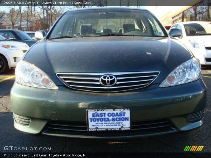 Aspen Green Pearl / Stone Gray 2006 Toyota Camry LE