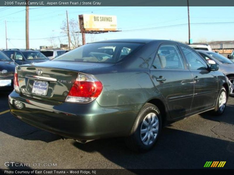 Aspen Green Pearl / Stone Gray 2006 Toyota Camry LE