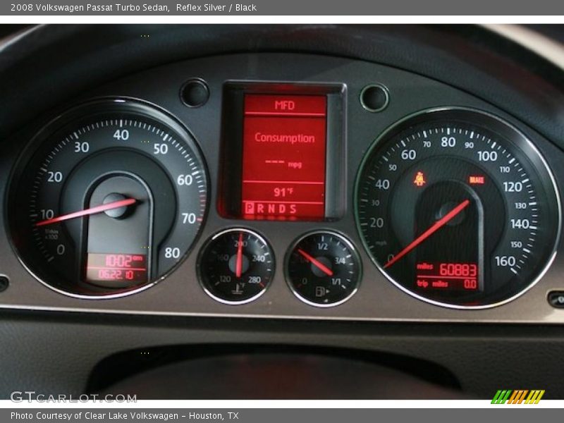 Reflex Silver / Black 2008 Volkswagen Passat Turbo Sedan
