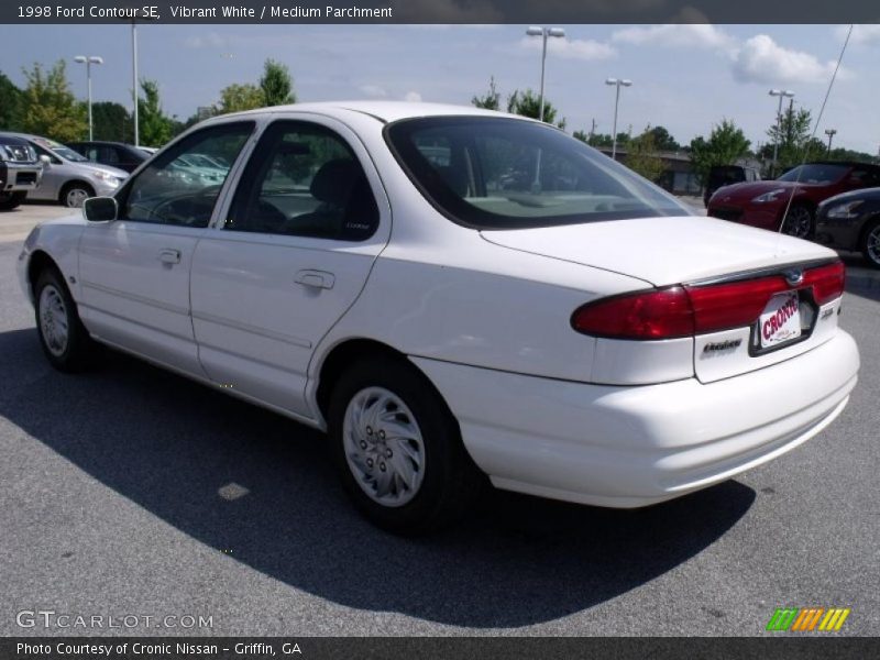 Vibrant White / Medium Parchment 1998 Ford Contour SE