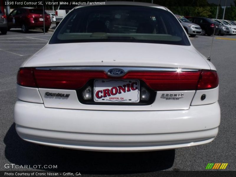 Vibrant White / Medium Parchment 1998 Ford Contour SE