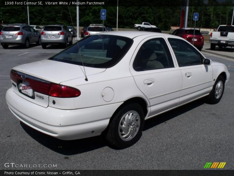 Vibrant White / Medium Parchment 1998 Ford Contour SE