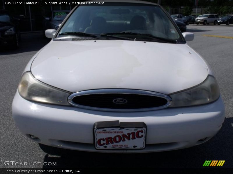 Vibrant White / Medium Parchment 1998 Ford Contour SE