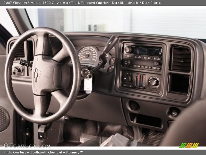Dark Blue Metallic / Dark Charcoal 2007 Chevrolet Silverado 1500 Classic Work Truck Extended Cab 4x4