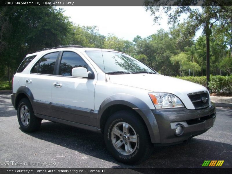Clear White / Gray 2004 Kia Sorento EX