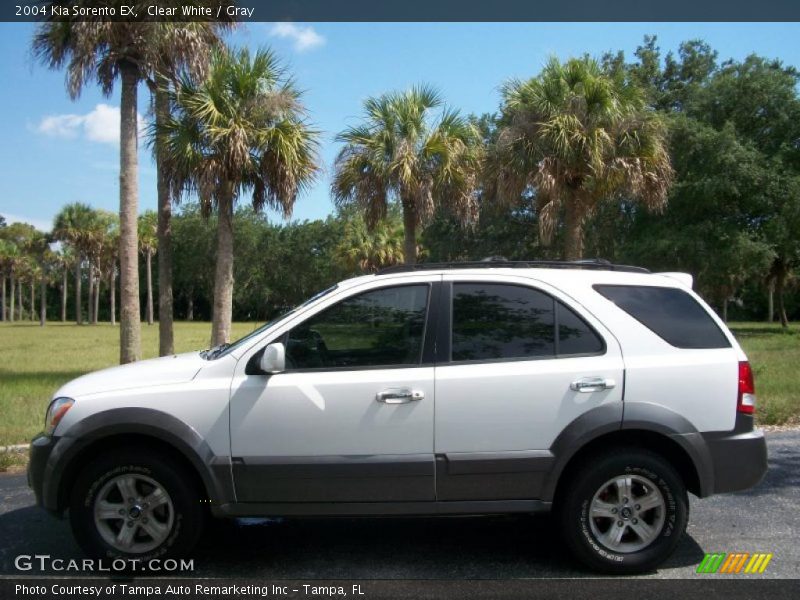 Clear White / Gray 2004 Kia Sorento EX
