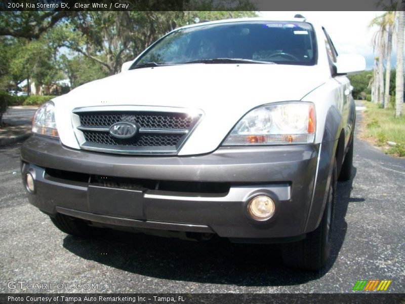 Clear White / Gray 2004 Kia Sorento EX