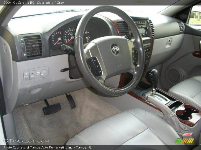 Clear White / Gray 2004 Kia Sorento EX